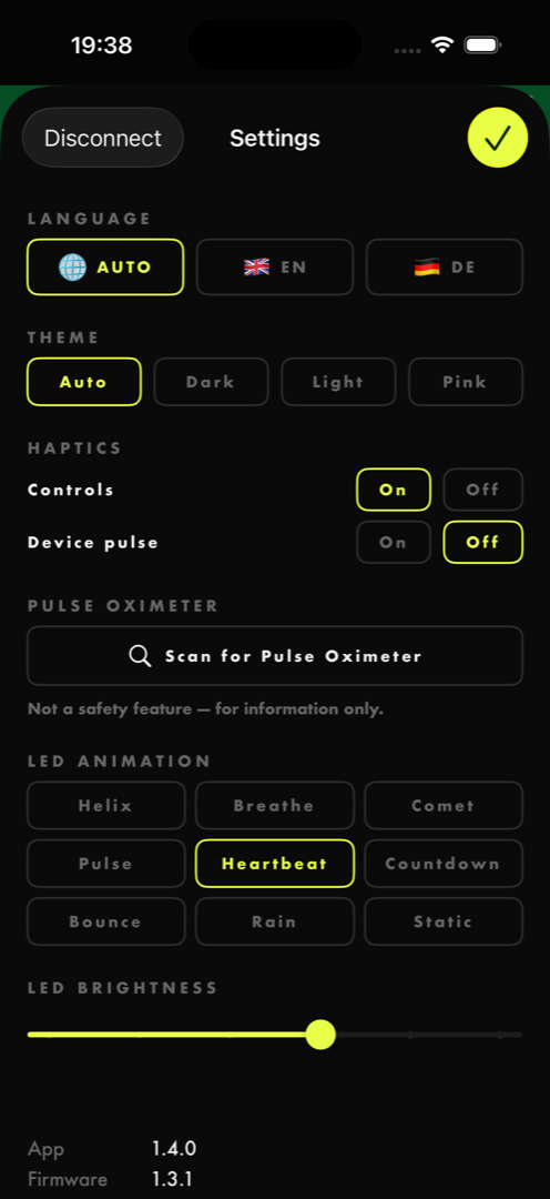 App settings