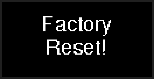 Factory reset animation